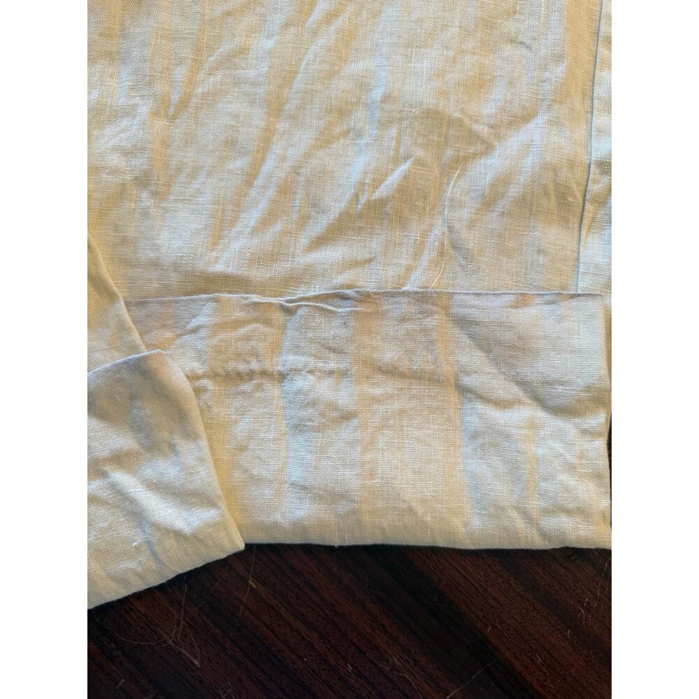 Mango Butter Yellow 100% Linen Elastic Drawstring Waist Straight Leg Pants XXL - Picture 10 of 10